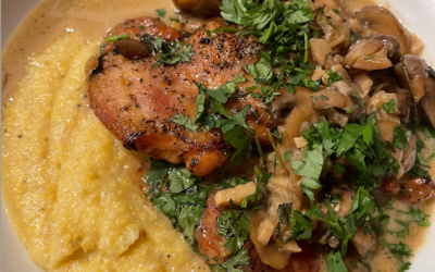 Chicken Marsala with Polenta